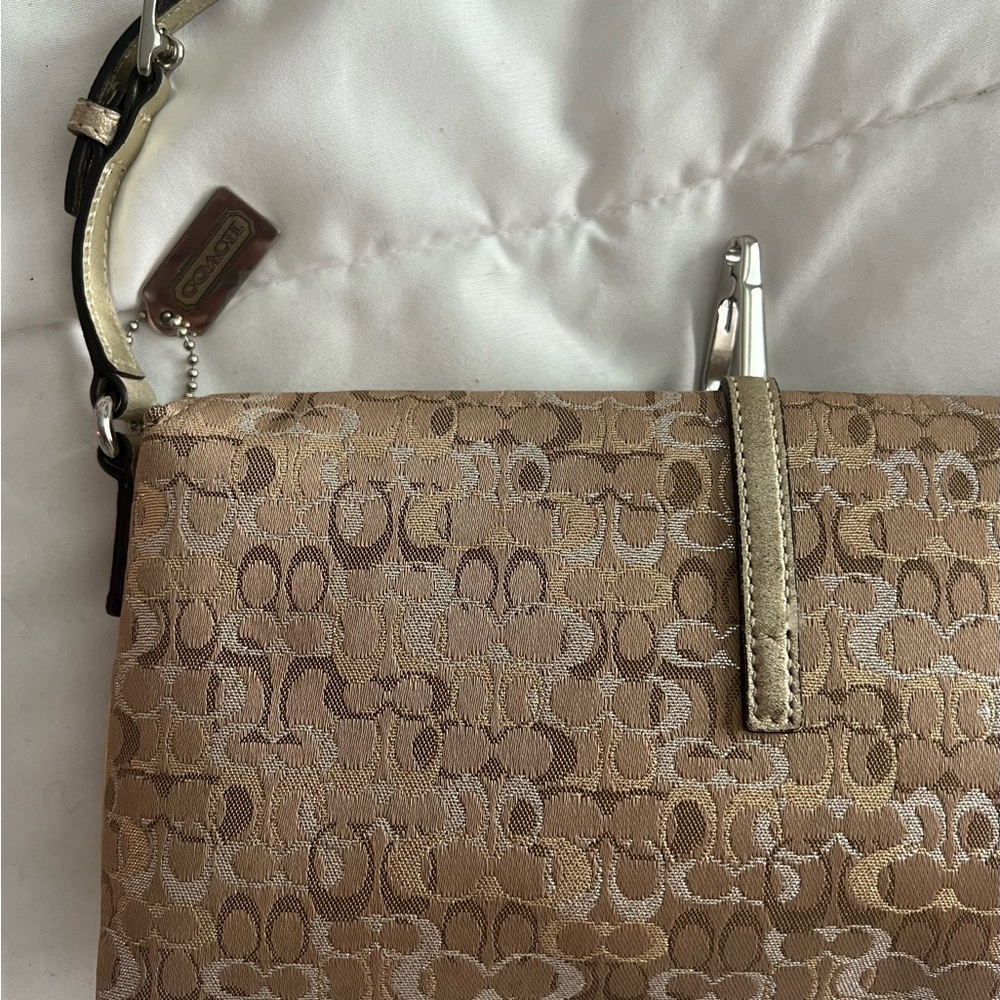 Vintage Y2K Coach Hampton bag - Champagne/Metallic - Picture 5 of 7